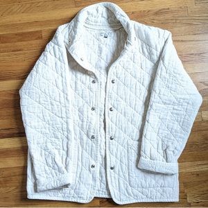 UTILITY CANVAS | QUILTED SNAP JACKET - NATURAL sz small